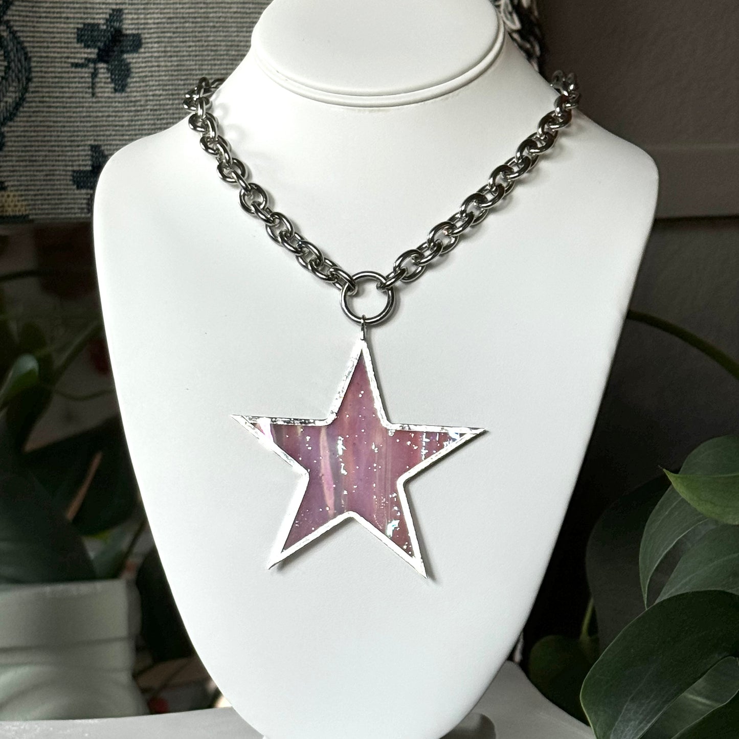 Iridescent Pink Star - Large