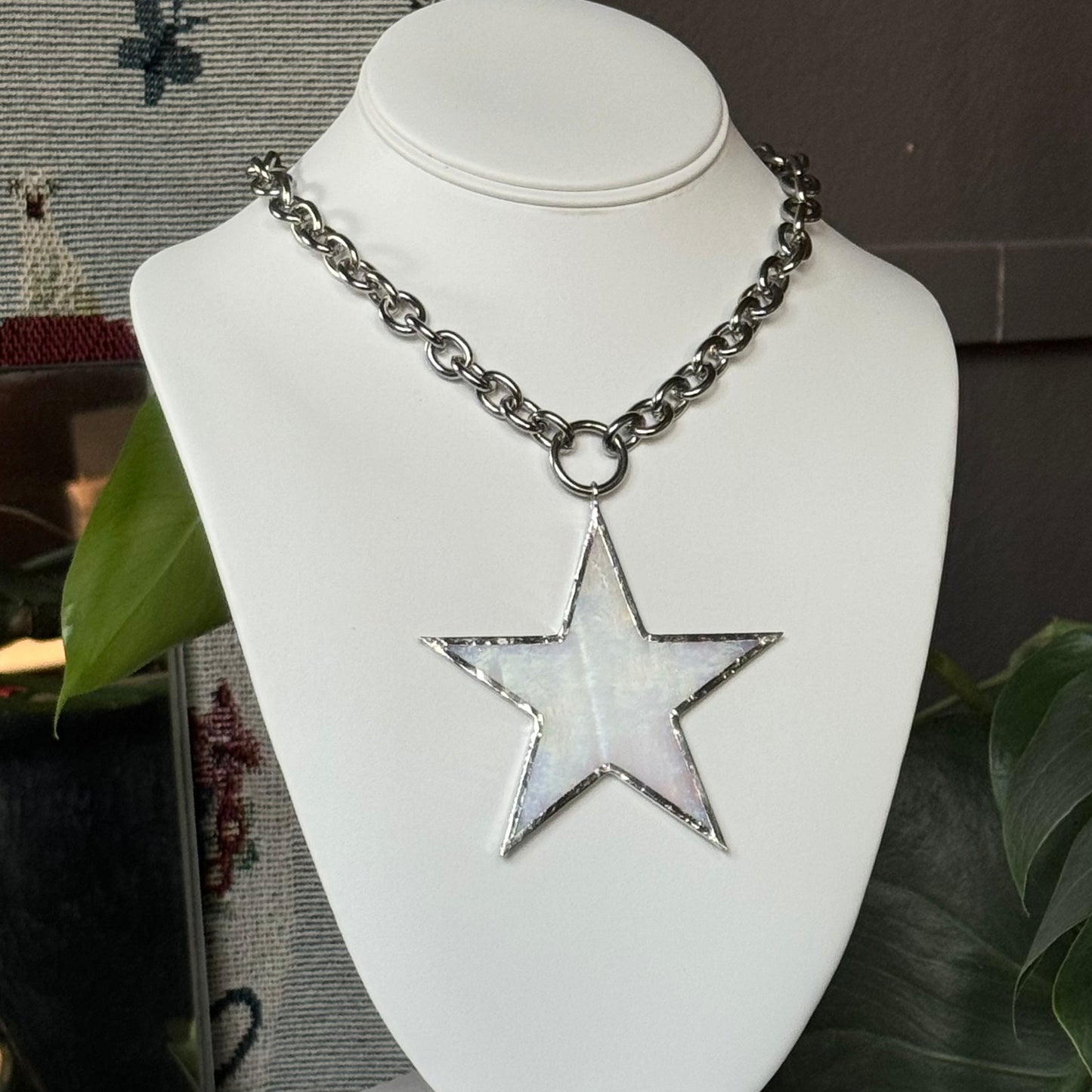 Iridescent White Star - Large