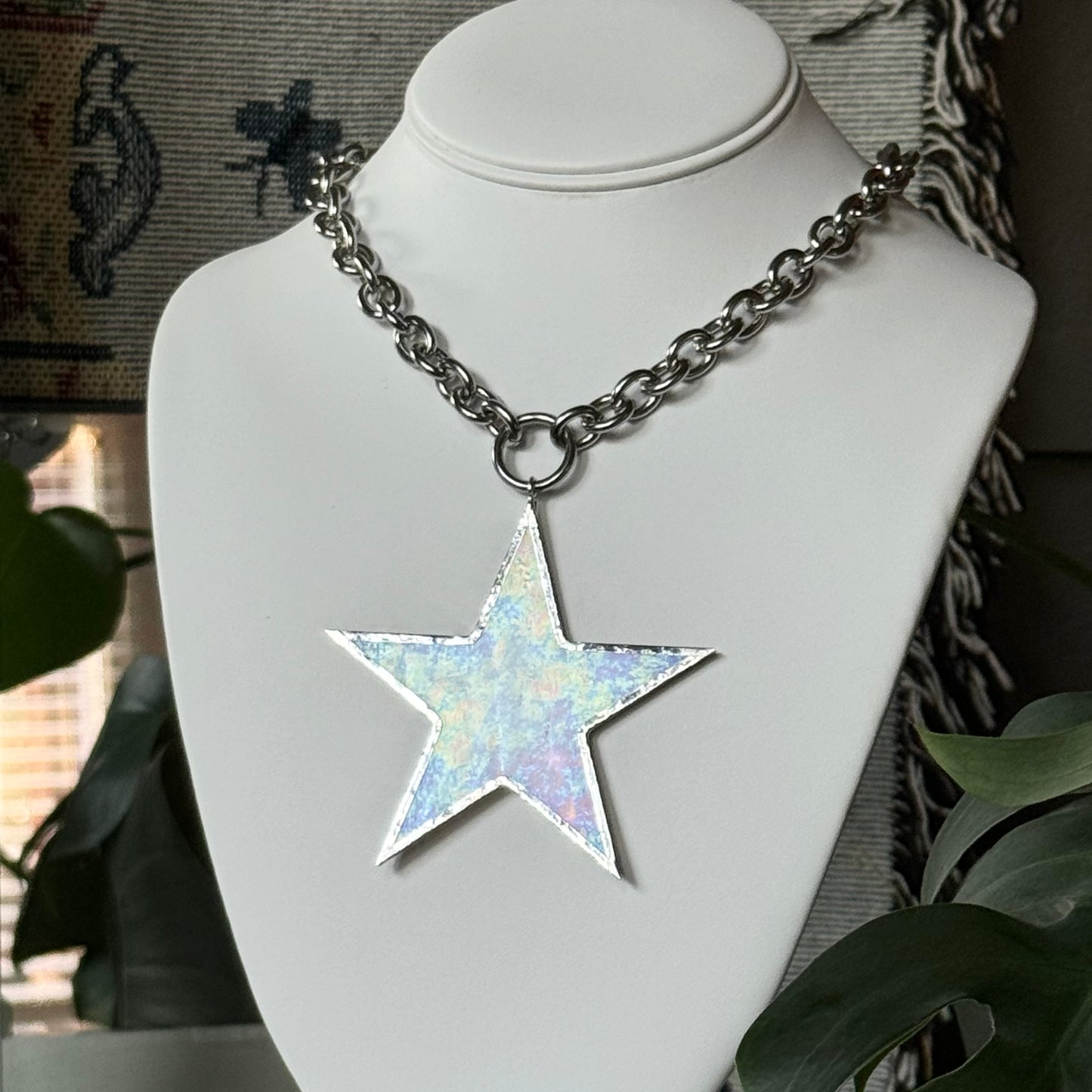 Iridescent White Star - Large