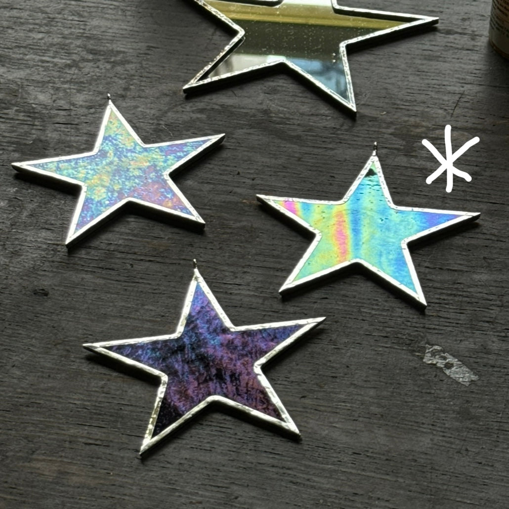 Iridescent Pink Star - Large