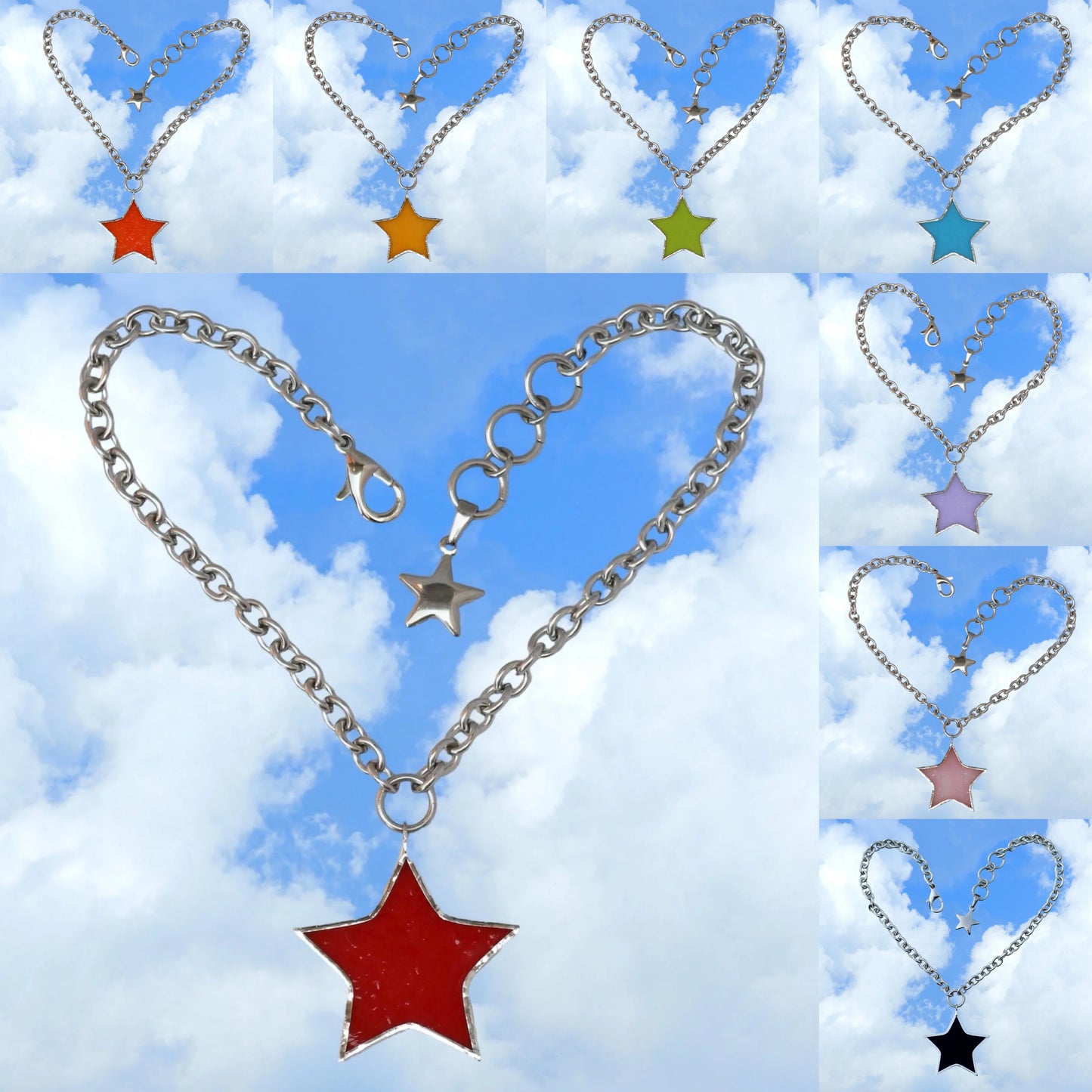 Medium Star Necklaces - 8 Colors - Made to Order