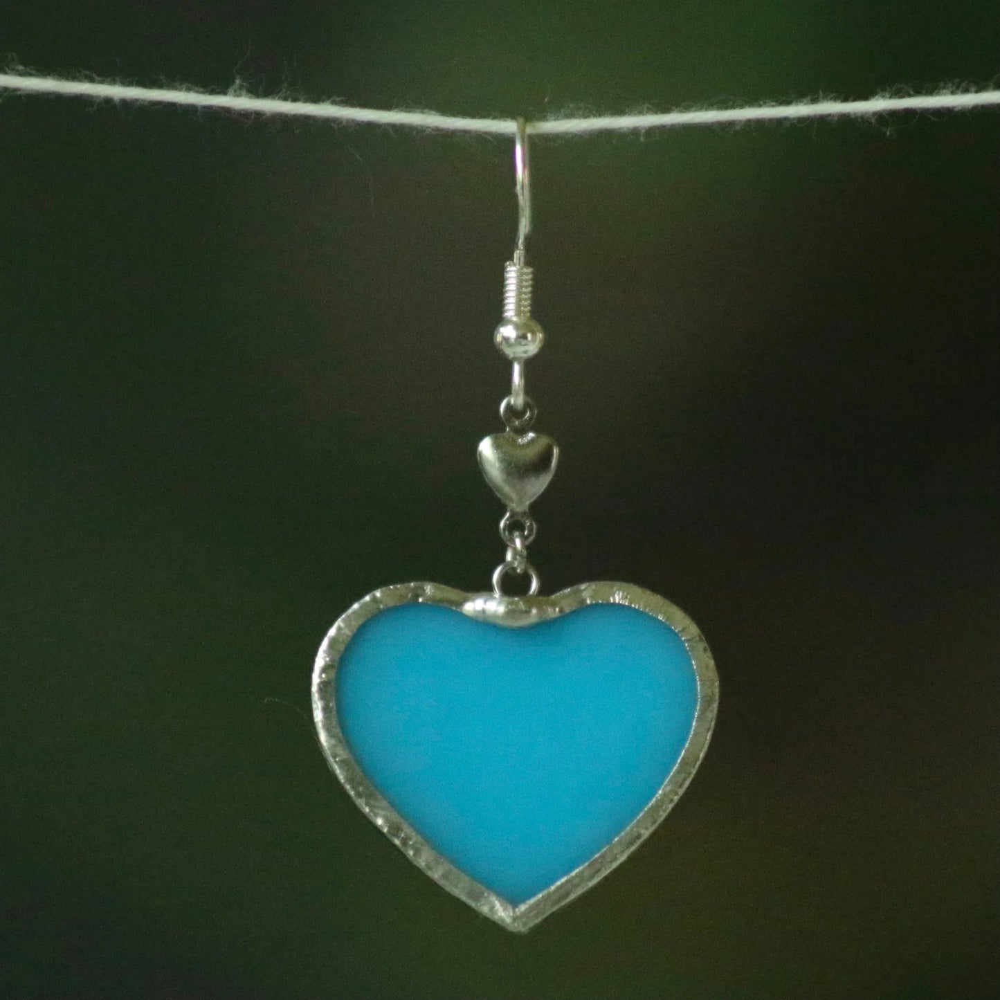 Heart Earrings - 8 Colors - Single or Pair - Made to Order