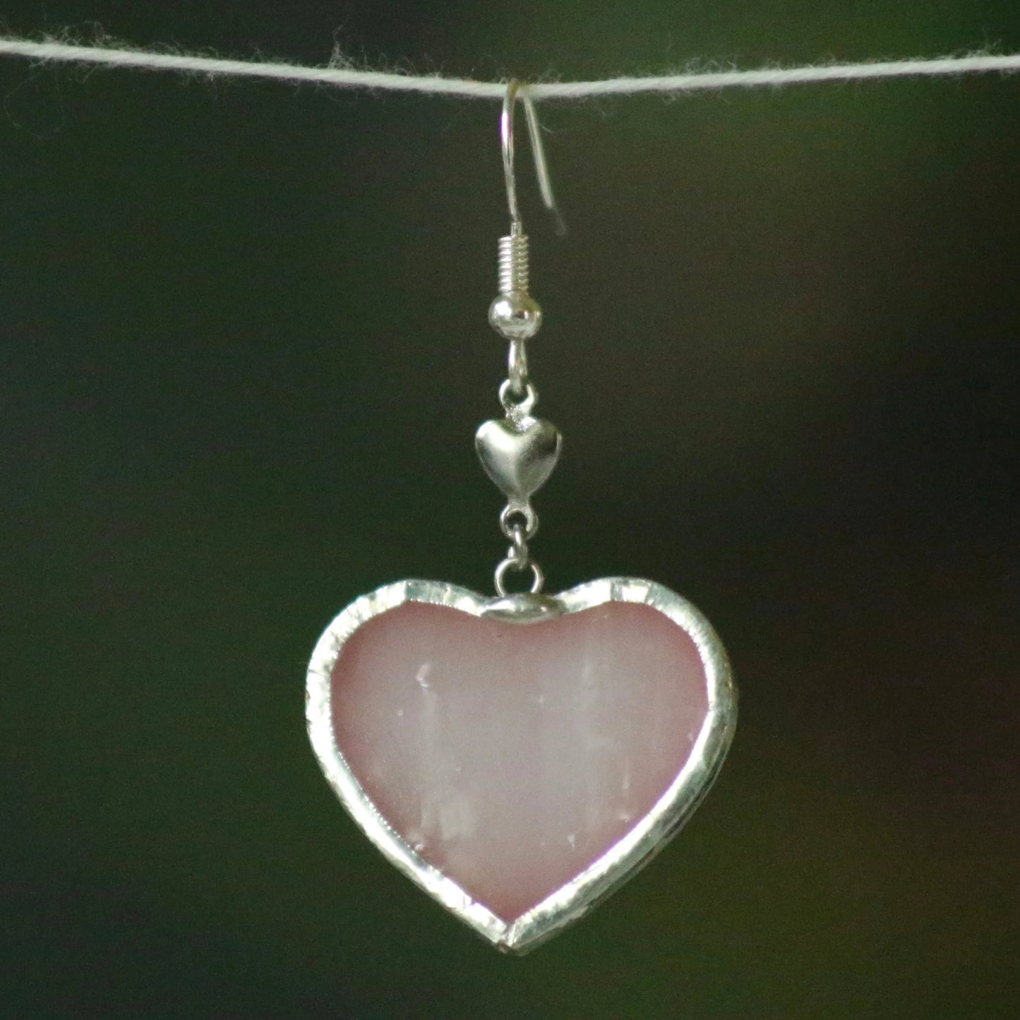 Heart Earrings - 8 Colors - Single or Pair - Made to Order