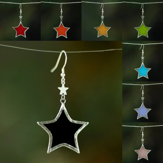 Star Earrings - 8 Colors - Single or Pair - Made to Order